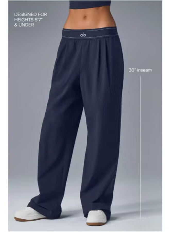 ALO Yoga 30 Inseam Suit Up Trouser, Regular Fit Wide Leg Pants for Women (Designed for Heights 5'7  Under) - Navy - Image 3